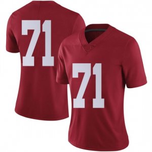 NCAA Women's Alabama Crimson Tide #71 Darrian Dalcourt Stitched College Nike Authentic No Name Crimson Football Jersey EY17L16MT